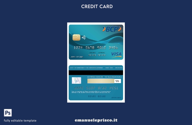 modello di carta visto bancario Bologna Credito stile verificato